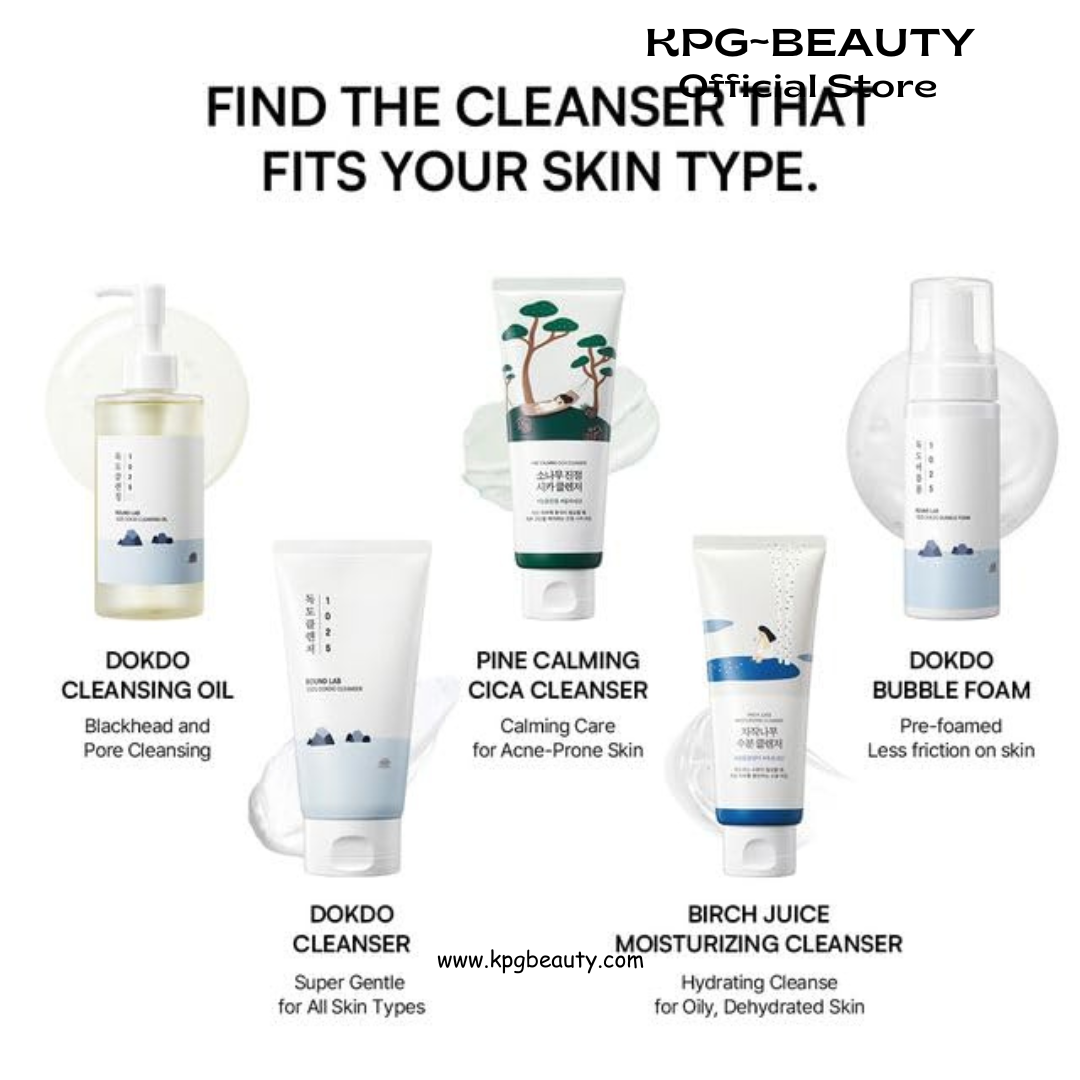 ROUND LAB 1025 Dokdo Cleanser 5.07 Fl Oz, Low pH Facial Cleanser for Sensitive Skin, Rich Soft Bubbles for Deep Cleansing and Makeup Removal, Hydrating Face Wash with Deep Sea Water, Korean Skin Care Round Lab