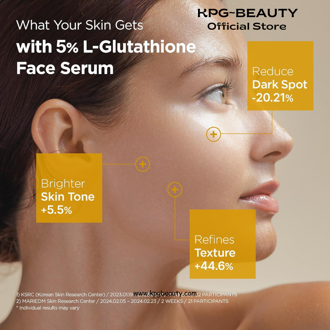 PURCELL Glutathione 5% Face Serum with 1% Niacinamide & 1% Tranexamic Acid – Flexible Liposome Tone up Serum for Anti pigmentation & Hydration (1.85 fl oz / 55 ml) Purecell