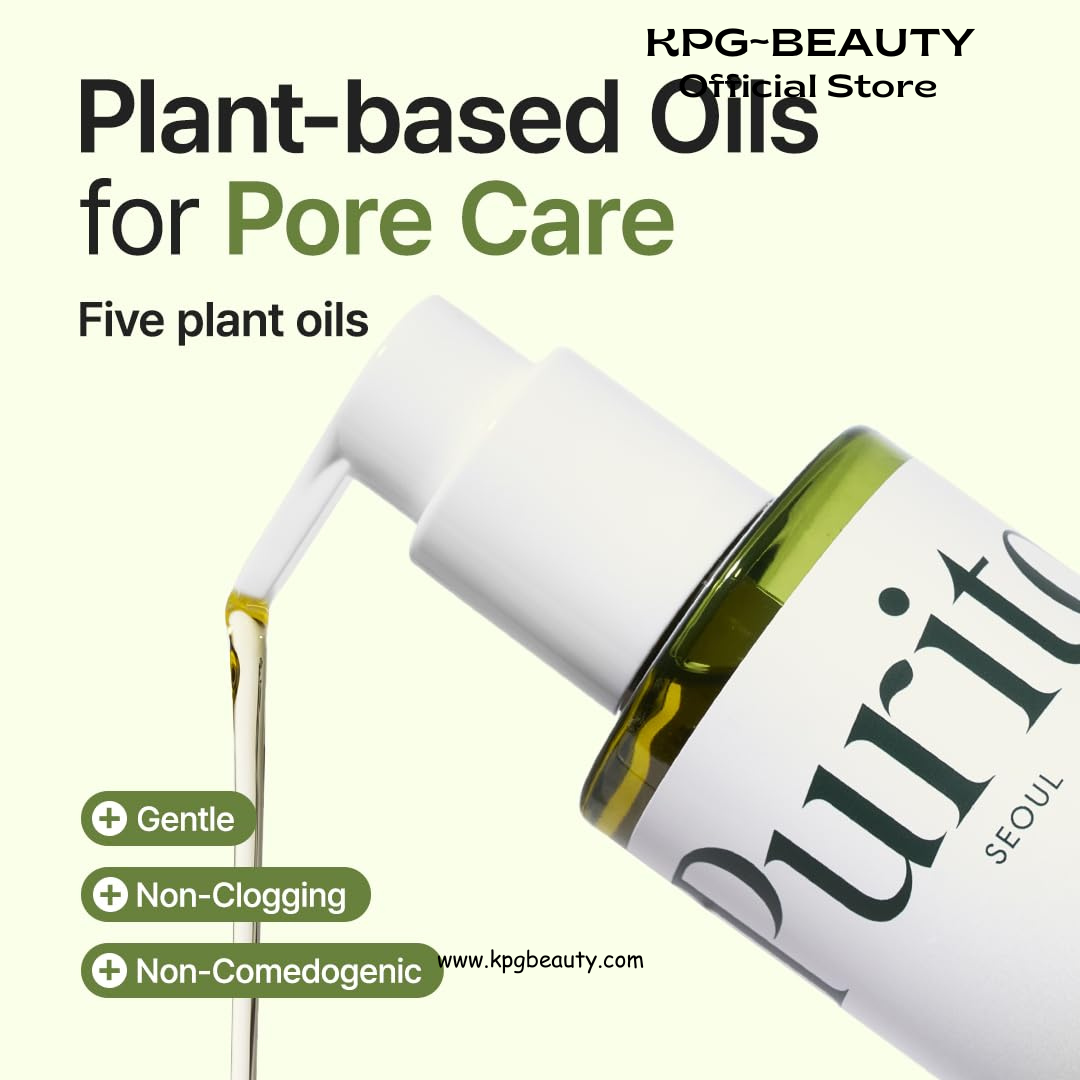 PURITO From Green Cleansing Oil, Fragrance-Free Makeup Remover for Face & Eyes, Gentle Vegan Oil Cleanser for Sunscreen & Waterproof Makeup, Cruelty-Free Korean Skin Care, 6.76 fl.oz / 200ml Purito Seoul