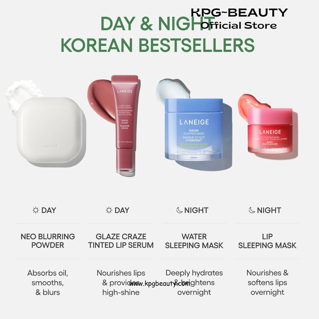 LANEIGE Neo Blurring Powder: Korean Oil-Control Compact with Pore Blurring, Smoothing Finish & Travel-Friendly, No-Spill Packaging KPGBEAUTY