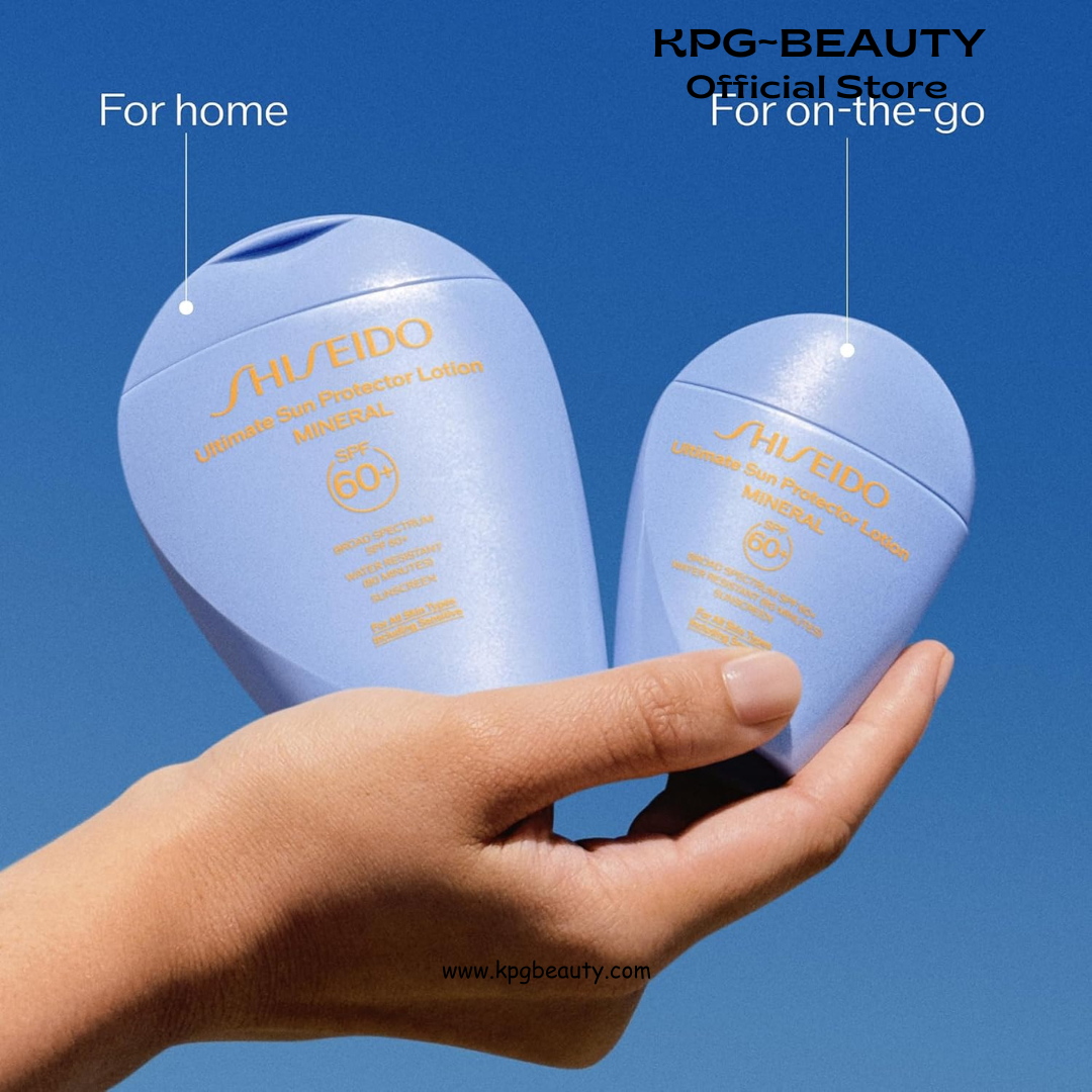 Shiseido Ultimate Sun Protector Lotion Mineral SPF 60+ - Sheer, Broad-Spectrum Sunscreen for Face & Body - Visibly Improves Fine Lines, Smoothness & Skin Tone - Fragrance Free, All Skin Types Shiseido
