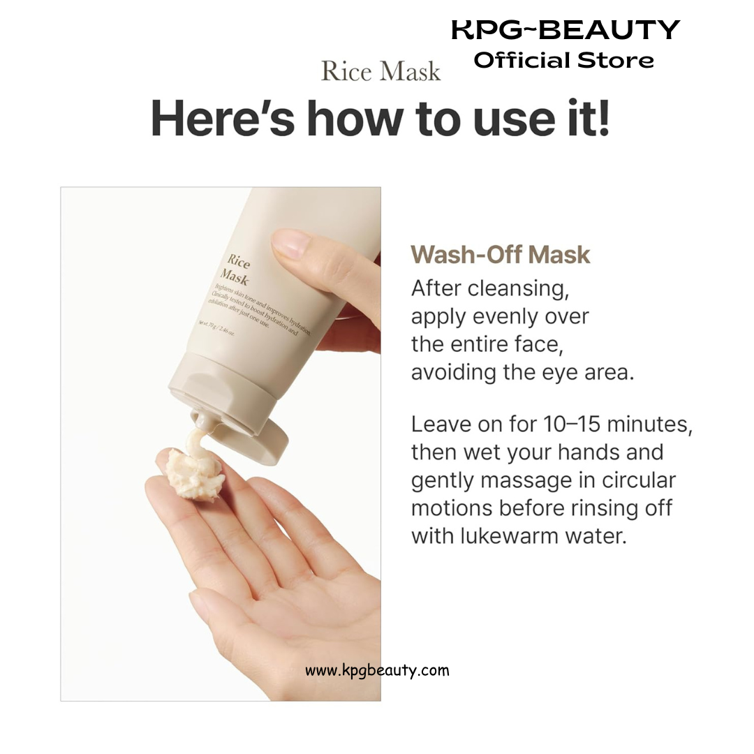 I'm From Rice Mask, Soft Exfoliating Wash-Off Rice Mask, Glass&Dewy, Hydration, Korean Skin Care  70gm IAM FROM