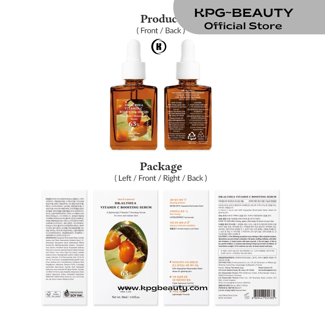Dr.Althea Vitamin C Boosting Serum | Daily Facial Serum with TRANEXAMIC ACID for All Skin Types | Helps Remove Dark Spots & Uneven Skin Tone | Korean Vegan Skin Care (Vitamin C Boosting RENEWED) 30 ml