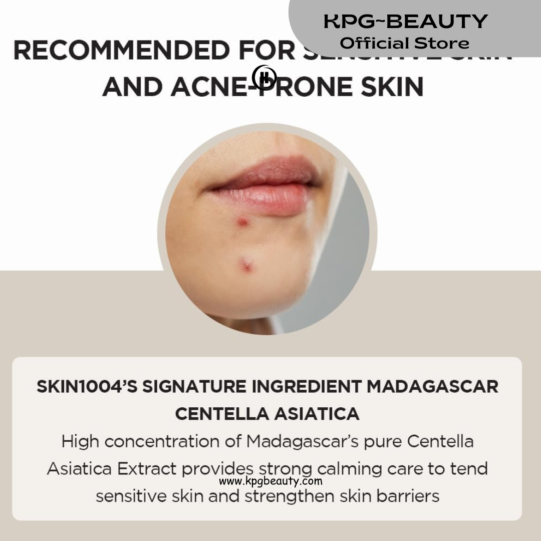 SKIN1004 Madagascar Centella Asiatica Ampoule Facial Serum |100% Centella Asiatica Extract for Soothing Sensitive and Acne-prone Skin, 30ml KPG BEAUTY