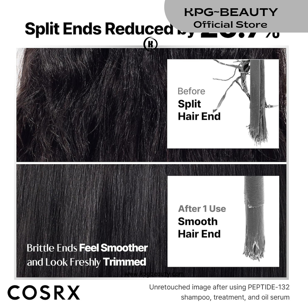 COSRX PEPTIDE 132 Hair Bond Repair Treatment - Deep Conditioner Hair Mask for Damaged, Dry Hair, Repairs Breakage & Split Ends with Collagen & Hyaluronic Acid, For All Hair Types 120 ML KPG BEAUTY