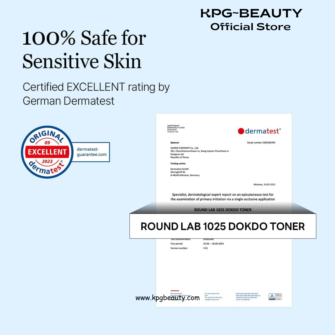 ROUND LAB 1025 Dokdo Toner 6.76 Fl Oz, Oil Control and Reduces Excess Sebum, Gentle Exfoliating Facial Toner, Deep Sea Water for Moisturization, Soft Finish Without Stickiness, Korean Skin Care Round Lab