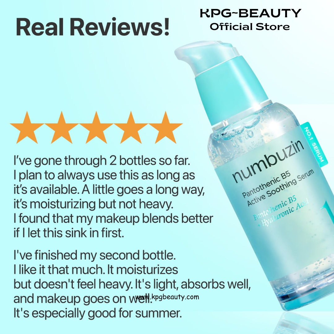 numbuzin No.1 Serum | Pantothenic B5 Active Soothing Serum | Soothing, Hydrating | Pantothenic Acid, Niacinamide | Excess Oil Control, Reduces Breakouts, Acne | Oily, Acne-Prone Skin | 1.69 fl. oz. Numbuzin