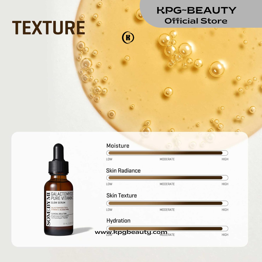 SOME BY MI Galactomyces Pure Vitamin C Glow Serum - 1.01Oz, 30ml - Korean Vitamin C Face Serum for Glow Glass Skin - Dark Spot Correcting Serum with Skin Texture and Elasticity Care - Korean Skin Care