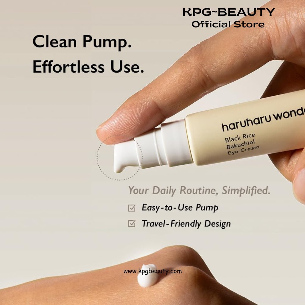 Haruharu Wonder Black Rice Bakuchiol Eye Cream 20ml | Anti-Aging, Wrinkle Care, Natural Retinol Alternative | Cruelty Free, EWG-Green HARUHARU WONDER