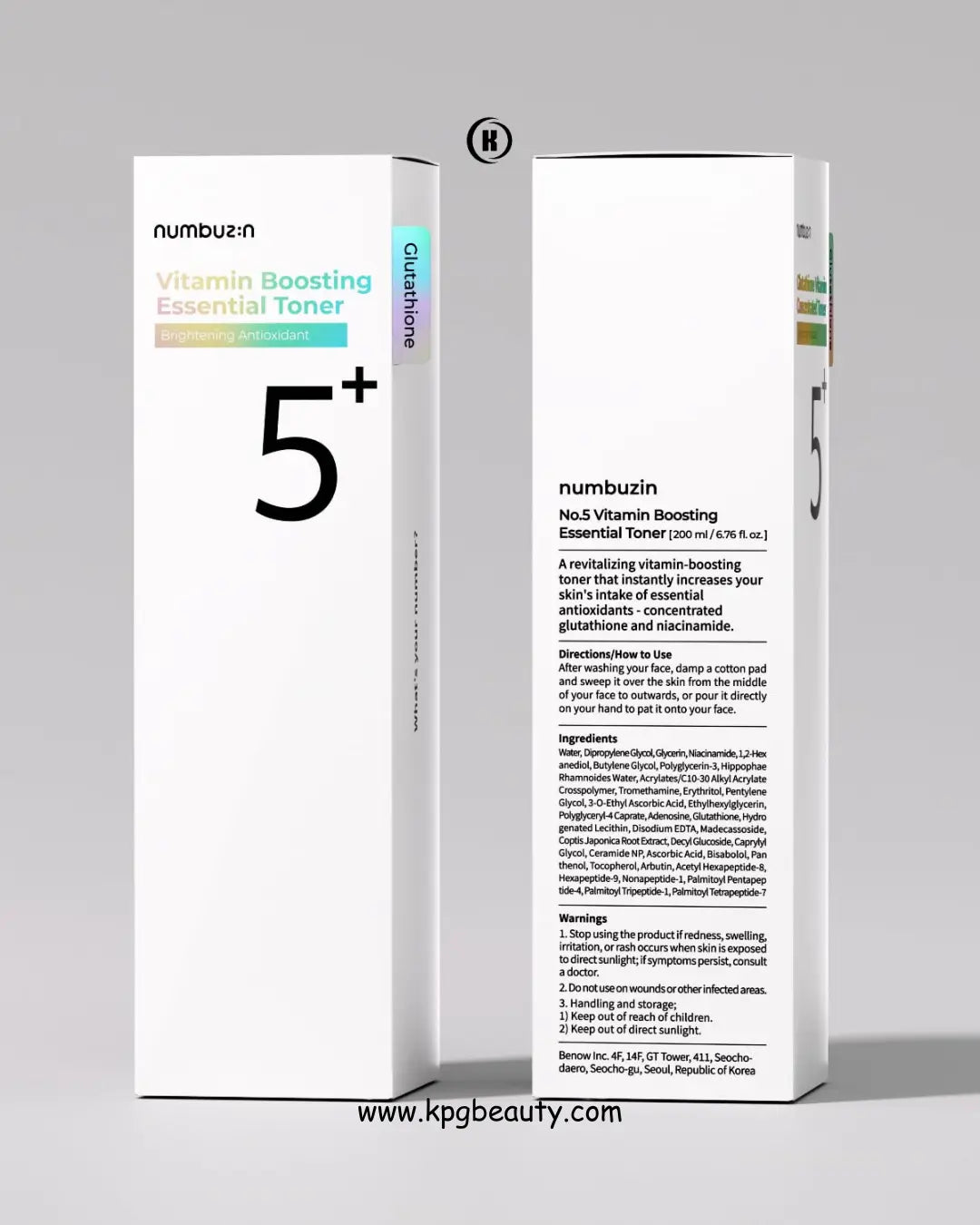 numbuzin No.5 Toner | Vitamin Boosting Essential Toner | First Step Skin Care | Improves Hyperpigmentation and Uneven Skin Tone | 6.76 fl. oz. Numbuzin