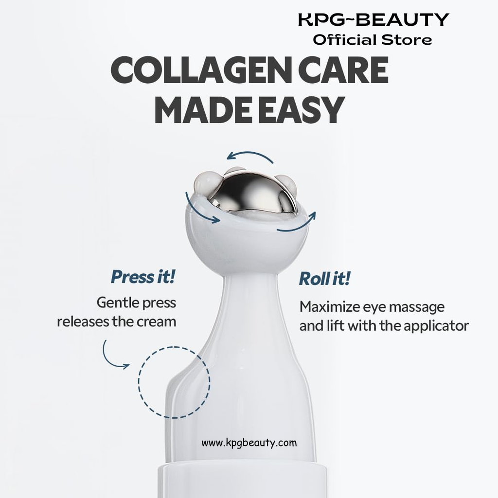 TIRTIR Collagen Lifting Eye Cream - Roller Applicator, Wrinkle Spot Treatment, Revitalizing Moisturizer,Tightening Under Eye For Wrinkles,Fine Lines, Under Eye Bags, Lift Treatment For Men & Women TIRTIR