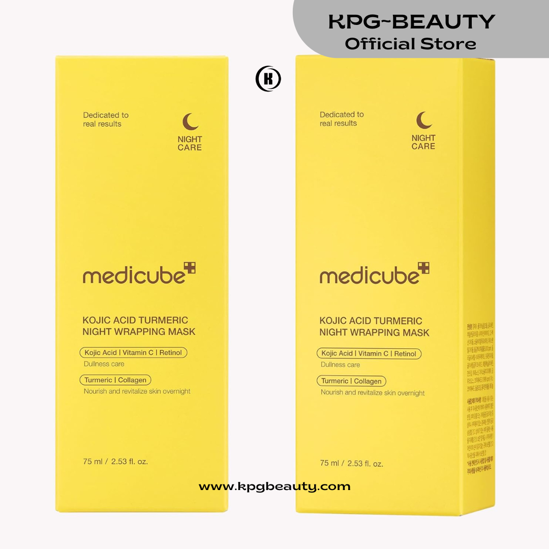 Medicube Kojic Acid Turmeric Overnight Wrapping Peel Off Mask – Brightens & Defends Against Skin Stress for a Clear, Glowing Complexion, Korean Skincare, 75 ml