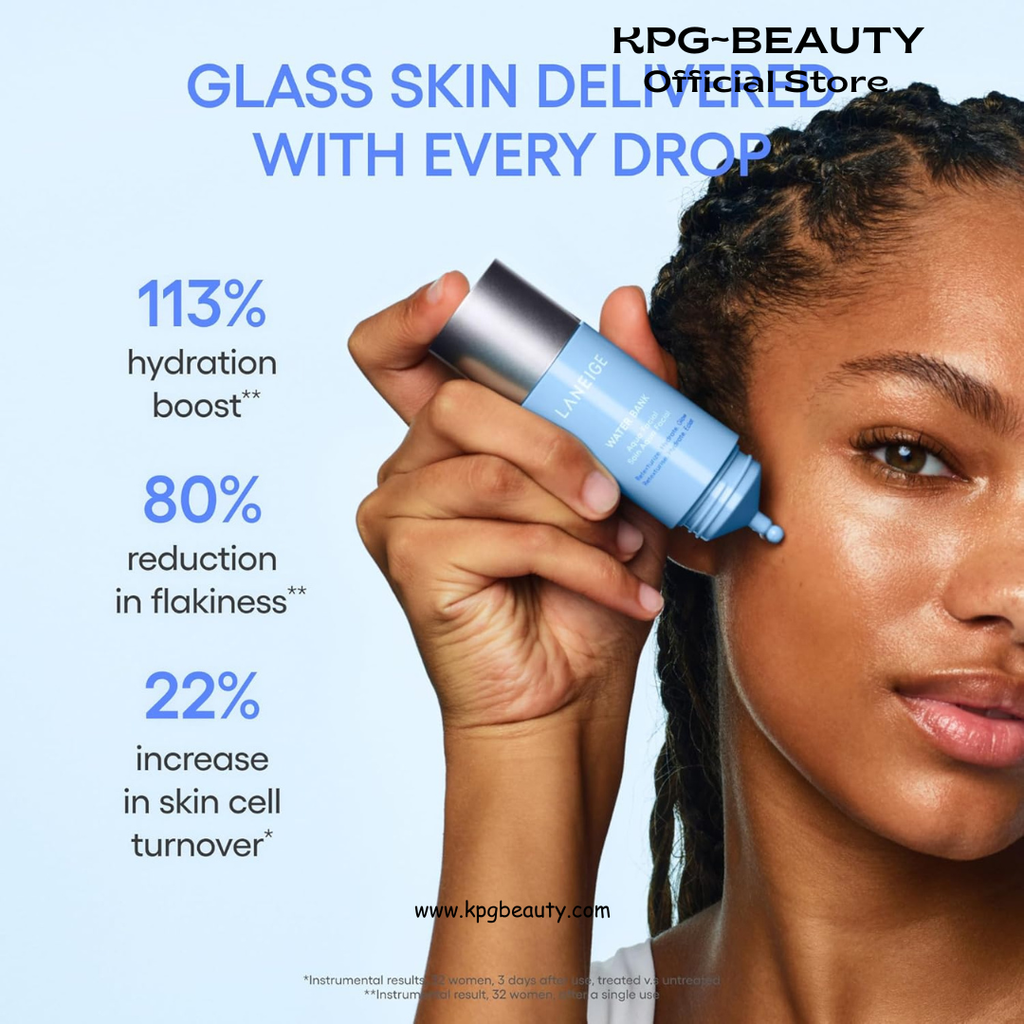 LANEIGE Water Bank Aqua Facial Serum 30ml | K-Beauty Exfoliating & Hydrating Serum | AHA BHA PHA Gentle Exfoliation| Hyaluronic Acid & Ceramide Glow Boost | Smooth, Soft, Radiant Skin LANEIGE
