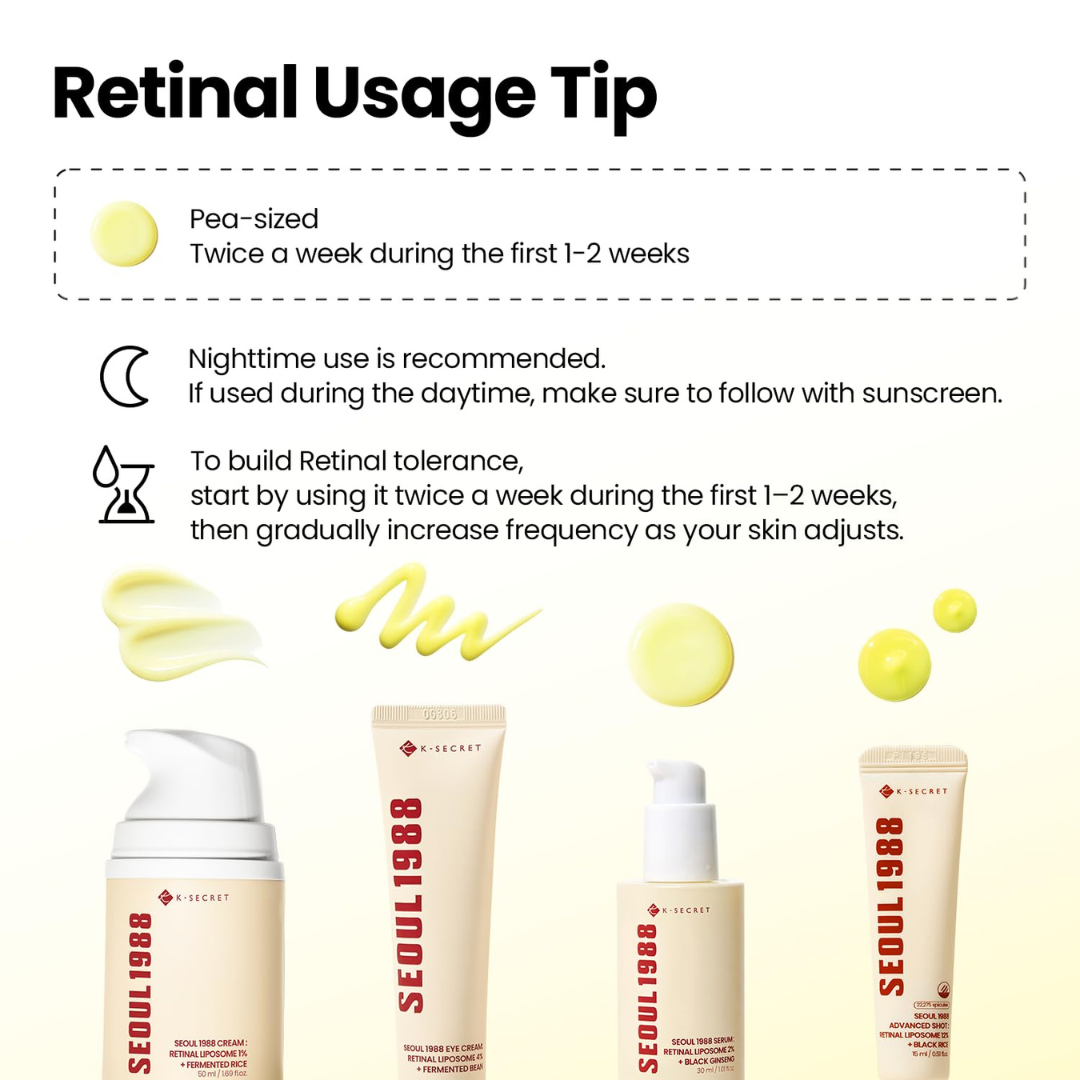 K-SECRET SEOUL 1988 Retinal Serum – Formulated with Advanced Retinal Liposome 2% and 58% Black Ginseng Extract | Fine Lines and Skin Texture Care Serum | Korean Skincare, 30ml KSecret