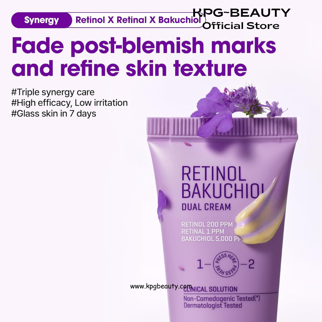 SOME BY MI Retinol Bakuchiol Dual Cream – 1.69oz, 50ml – Korean Collagen & Retinol Face Moisturizer for Glass Skin – Barrier & Soothing Care with Niacinamide, Panthenol & Vitamin E – Korean Skin Care Some By MI