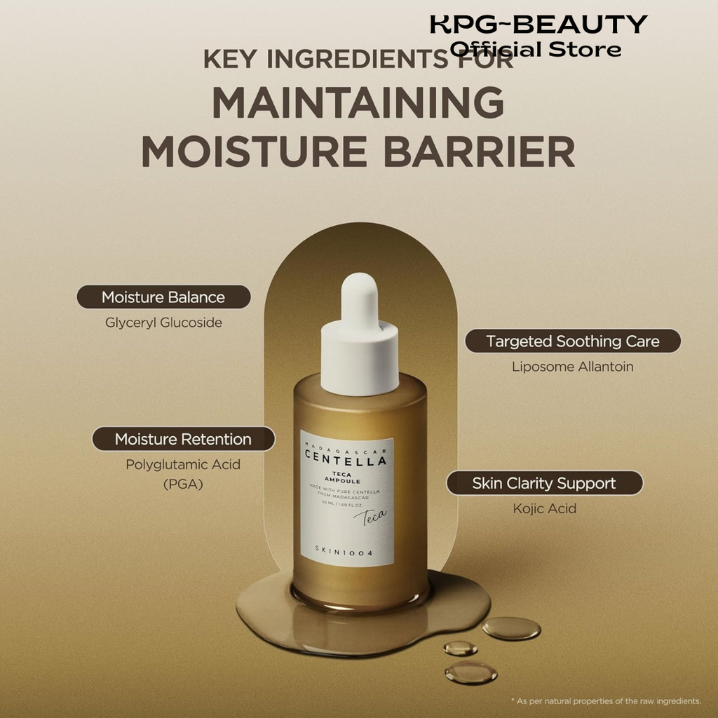 SKIN1004 Madagascar Centella TECA Ampoule, Korean Face Serum for Oil Balance & Moisture Barrier Support with TECA & PDRN, Hydrating Serum for Skin Firmness, Korean Skin Care, 1.69 fl oz / 50 ml SKIN1004
