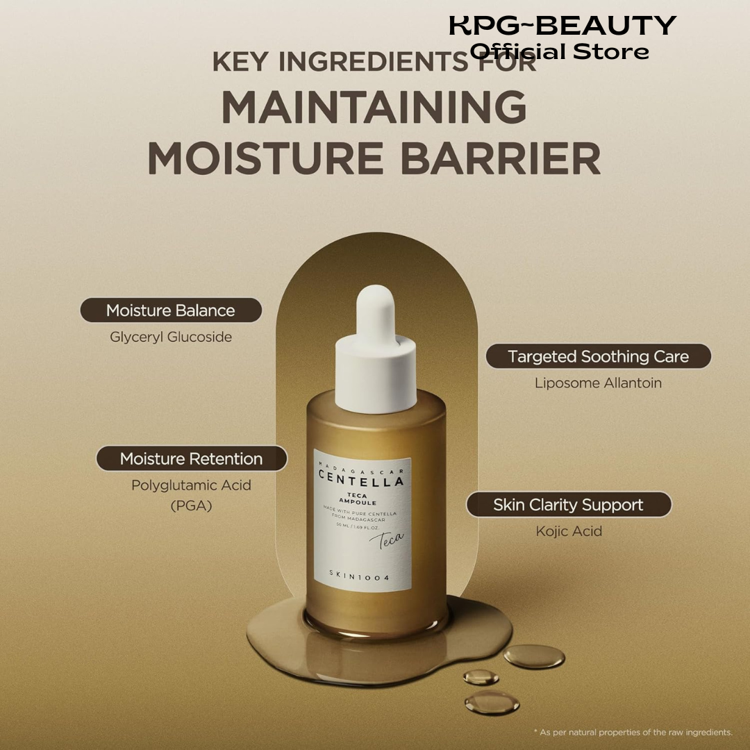 SKIN1004 Madagascar Centella TECA Ampoule, Korean Face Serum for Oil Balance & Moisture Barrier Support with TECA & PDRN, Hydrating Serum for Skin Firmness, Korean Skin Care, 1.69 fl oz / 50 ml SKIN1004