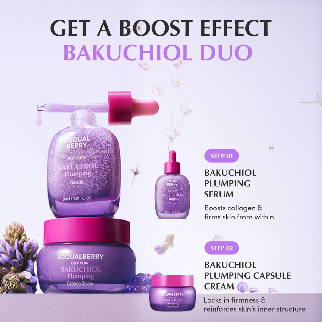 EQQUALBERRY Bakuchiol Plumping Face Serum 30ml KPG BEAUTY KPGBEAUTY