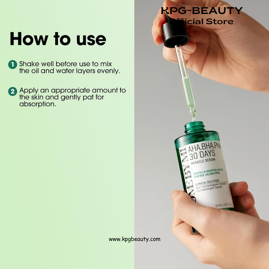 SOME BY MI AHA BHA PHA 30 Days Miracle Serum - 1.69oz, 50ml - Daily Centella Ampoule Serum with Niacinamide for Soothing, Calming and Clear Skin - Pore, Sebum and Blackhead Care - Korean Skin Care KSecret