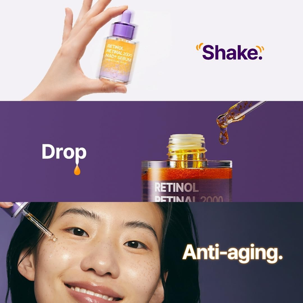 PURITO Retinol 0.1% + Retinal 0.1% Anti-Aging Facial Serum | for Wrinkles, Fine Lines & Firmer Skin | Dual Retinoids with NAD+, Improve Elasticity & Skin Texture | Korean Skincare, 30mL Purito Seoul