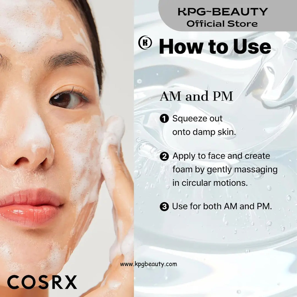 COSRX Low pH Good Morning Gel Face Cleanser, 5.07 fl oz, BHA Face Wash, Daily Mild Face Cleanser for Sensitive Skin, PH Balancing, Korean Skin Care, Korean Face Wash COSRX