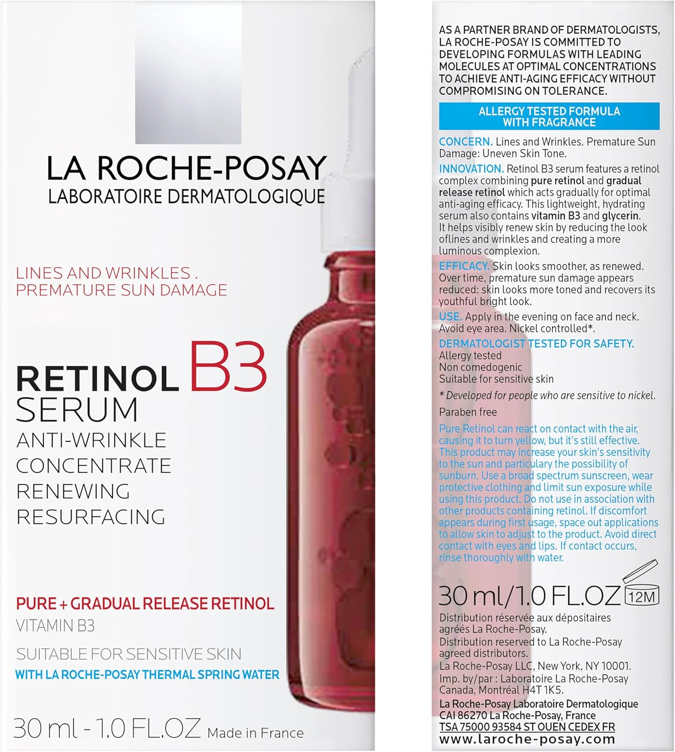La Roche-Posay Pure Retinol Face Serum with Niacinamide & Hyaluronic Acid 30ml KPG BEAUTY (PREORDERS 15-25 DAYS) La Roche-Posay