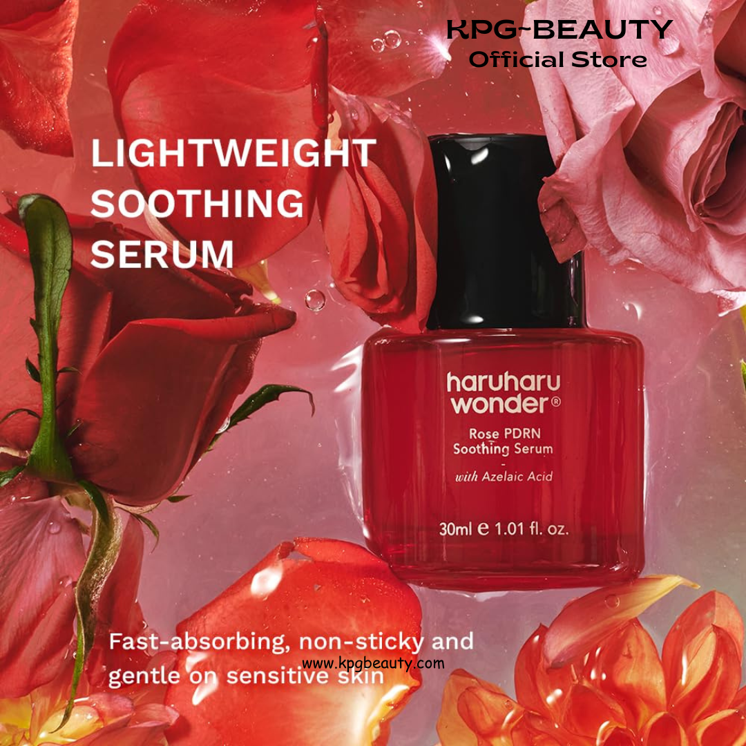 haruharu wonder Rose PDRN Soothing Serum with Azelaic Acid, Redness Relief, Barrier Repair, Bulgarian Rose, Lightweight Formula for Sensitive Skin, Fragrance Free, Korean Skincare, Vegan, 30ML HARUHARU WONDER