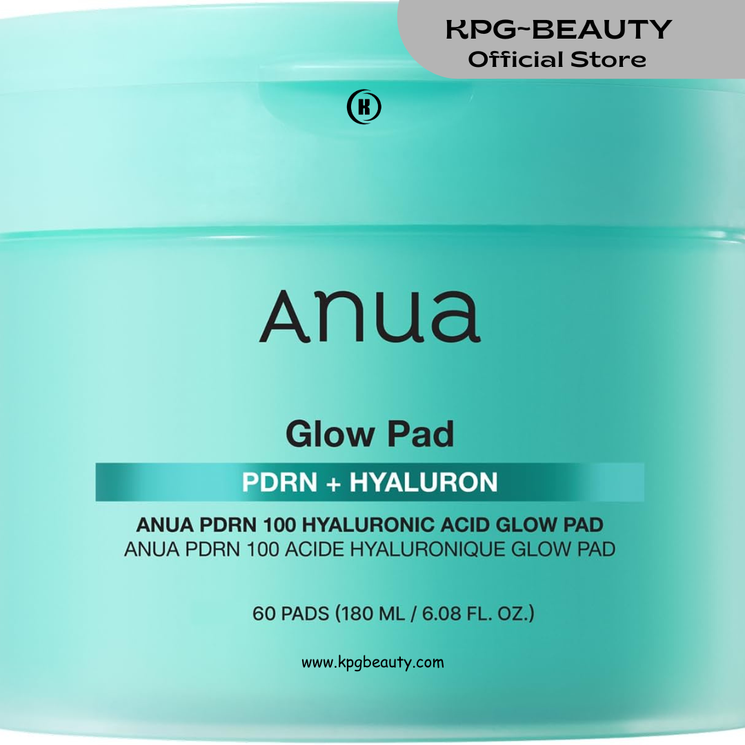 Anua PDRN 100 Hyaluronic Acid Glow Pad, Glow-Plumping Korean Face Care for Daily Skincare & Makeup Prep, Dual-Sided TonerPad for Radiant Skin & Deep Hydration (180ml, 60 Pads) KPG BEAUTY