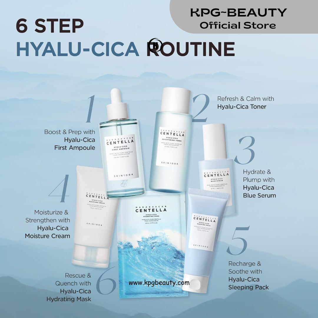 SKIN1004 Hyalu-CICA Blue Serum | 5 Layer Hyaluronic Acid Cica Niacinamide, Hydrating and Refreshing Multi-Care Solutions, 50ml KPG BEAUTY