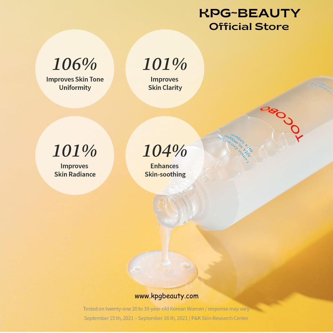 TOCOBO Korean Skincare AHA BHA Lemon Toner 150ml Tocobo