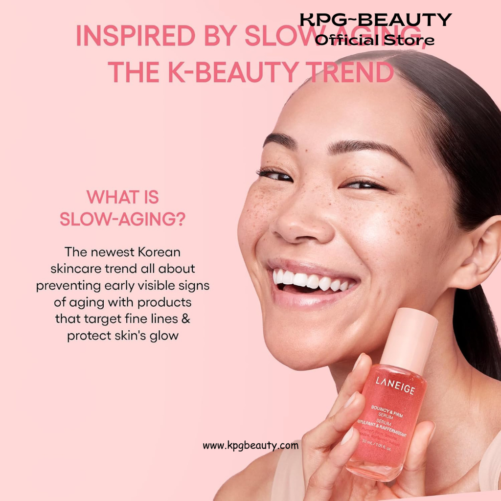 LANEIGE Bouncy & Firm Serum 30ml: Korean Slow Aging Collagen Serum with Peptides for Plumping, Firming, & Hydrating LANEIGE