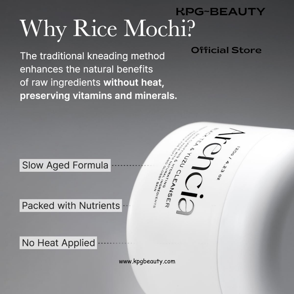ARENCIA Black Tea Rice Mochi Face Cleanser, 120g, Pore Care, Sebum Control, Oily Skin Arencia