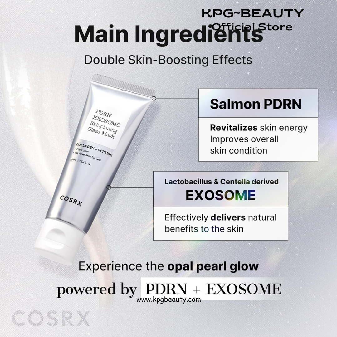 COSRX PDRN EXOSOME Glaze Wrapping Mask with SALMON DNA PDRN, Instant Glow, Easy Peel-Off Overnight Mask for Glass Skin, Firmness, Elasticity & Skin Texture Care, Mothers day gift, Korean Skin Care COSRX