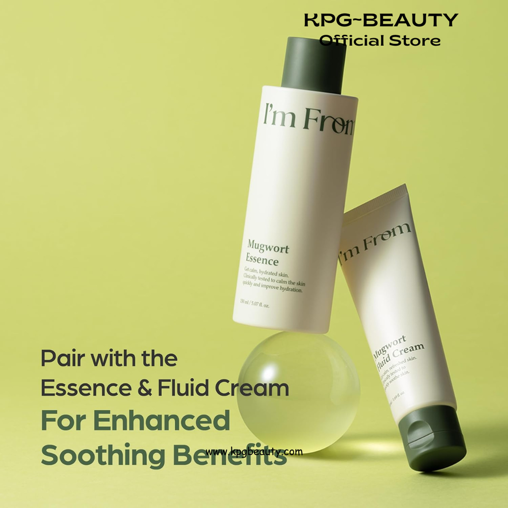 I’m From Mugwort Essence, Deep Calming Essence for Sensitive Skin, Hydrating & Skin Balancing, Vegan Korean Skin Care IAM FROM