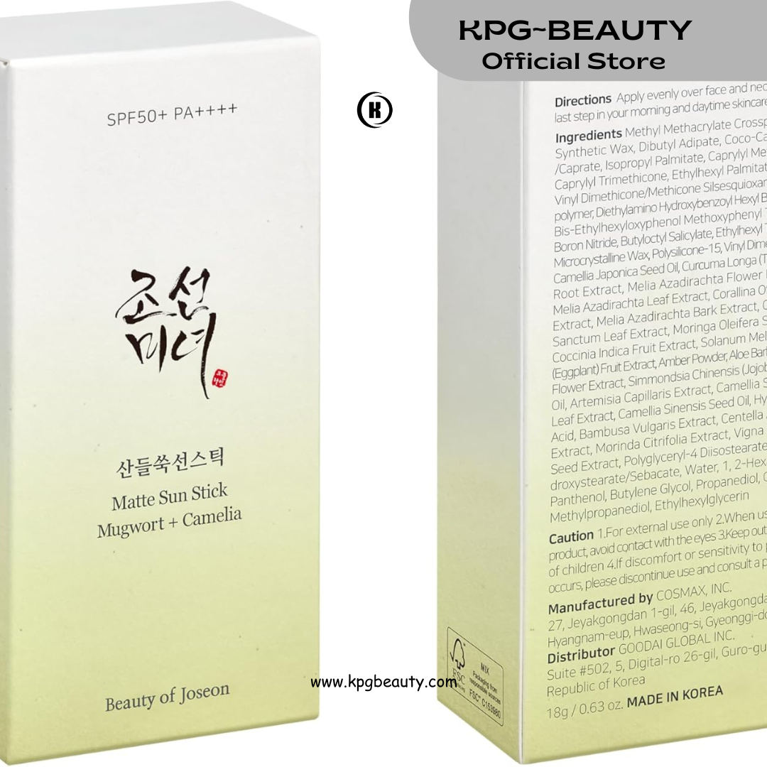 Beauty of Joseon Matte sun stick : Mugwort+Camelia 18g KPG BEAUTY