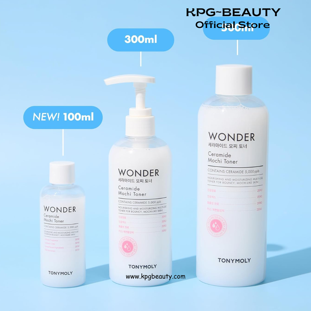 TONYMOLY Wonder Ceramide Mochi Milky Toner – 5,000 ppb Ceramide Barrier Repair Toner for Dry & Sensitive Skin – Hydrating Korean Glass Skin Essence, 16.9 fl oz / 500ml Value Size TonyMoly