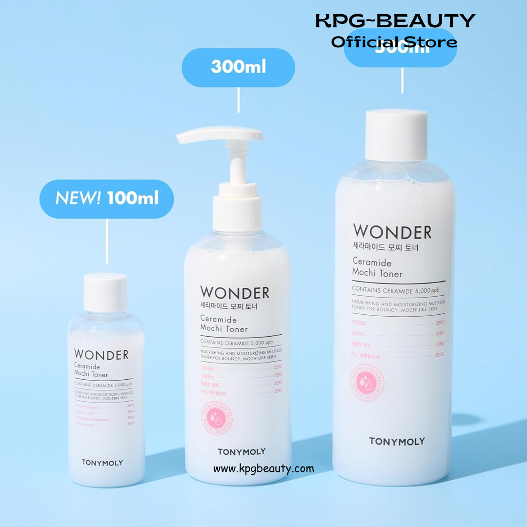 TONYMOLY Wonder Ceramide Mochi Milky Toner – 5,000 ppb Ceramide Barrier Repair Toner for Dry & Sensitive Skin – Hydrating Korean Glass Skin Essence, 16.9 fl oz / 500ml Value Size TonyMoly