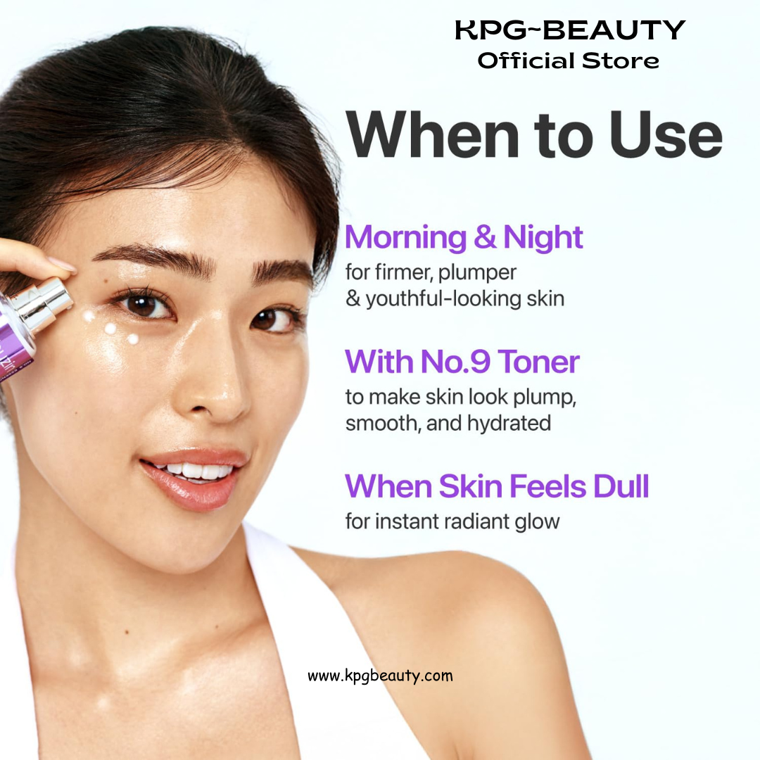 numbuzin No.9 NAD+ Peptide Lifting Serum, Firming & Wrinkles, Fine Lines & Elasticity,Tightening Formula, Korean Skincare 1.69 fl Numbuzin