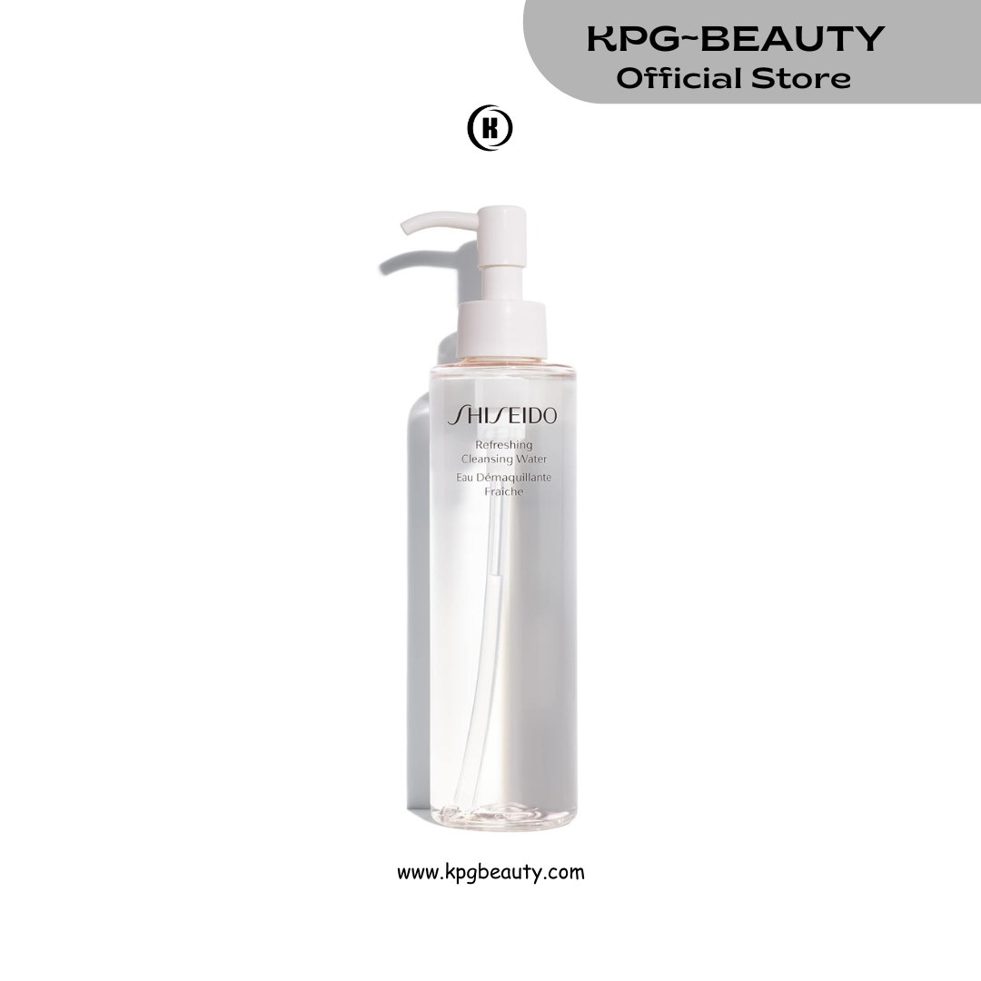 Shiseido Refreshing Cleansing Water - 180 mL - Water-Based Wipe-Off Cleanser - Removes Makeup & Oil - Non-Comedogenic, Alcohol & Oil Free Shiseido
