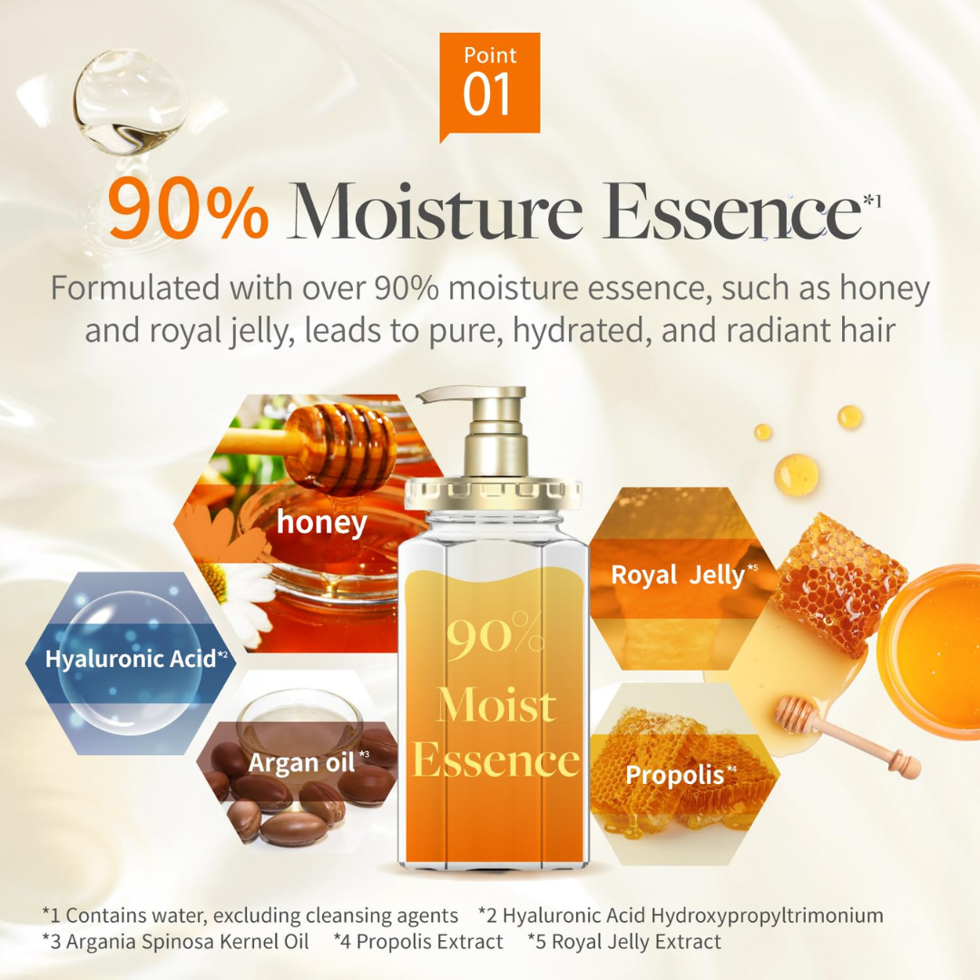 &honey Melty Moist Repair Shampoo & Conditioner Set 440ml + 450g KPG BEAUTY &honey