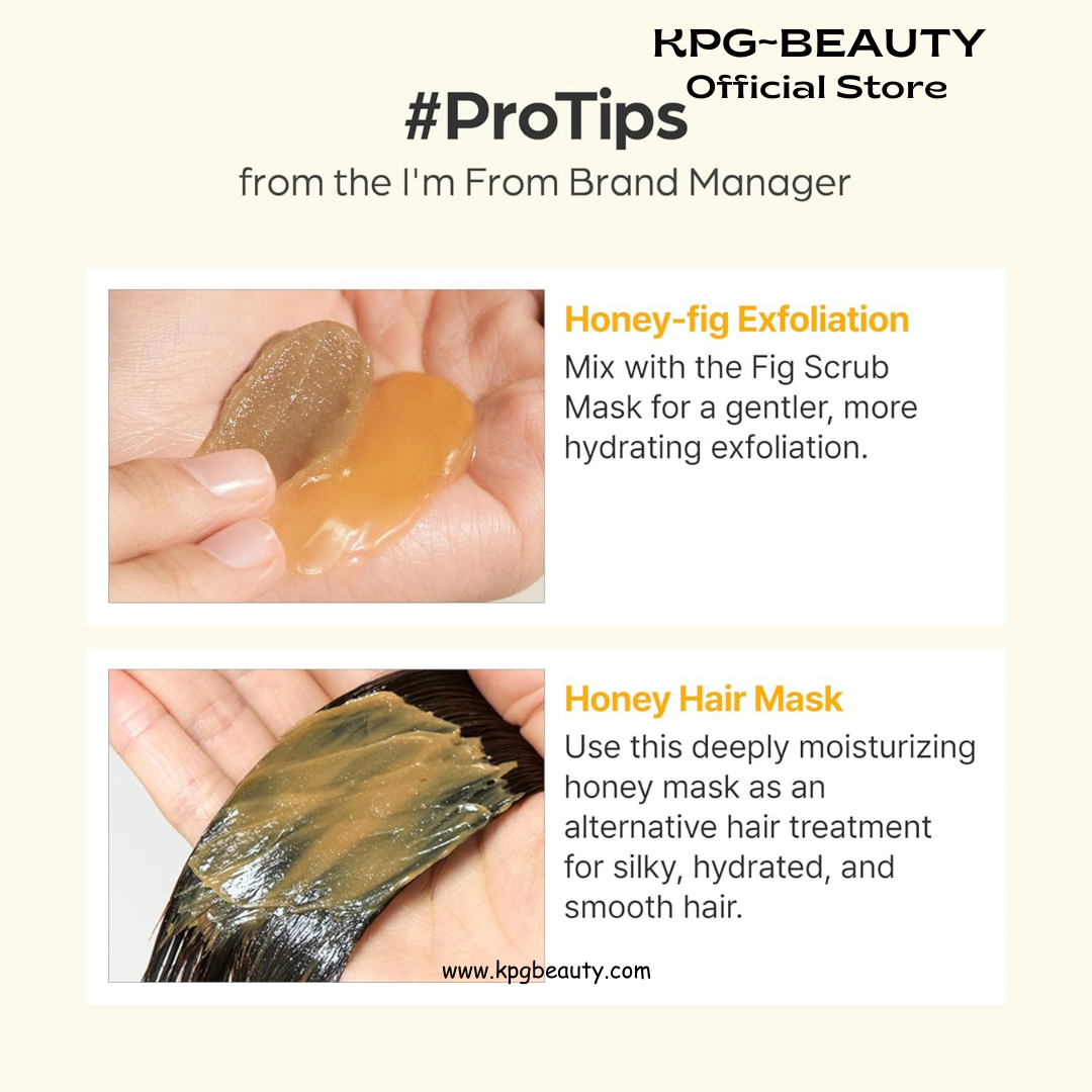 I'm from Honey Mask, Deep Nourishing Wash-Off Mask with Natural Honey, Glass & Dewy Glow, Long-Lasting Hydration, Korean Skin Care 70ml IAM FROM