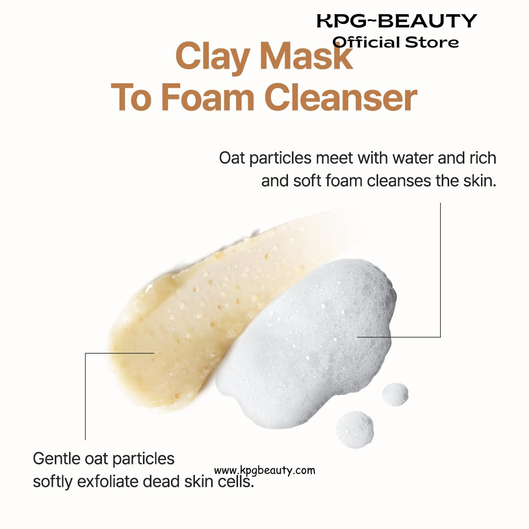 Purito Oat Exfoliating Facial Polish Cleanser - Hydrating Daily Face Wash with Gentle Scrub Clay Pore Minimizing Panthenol, Oat Seed Water Vegan, Non-comedogenic Korean Skin Care 150ml Purito Seoul