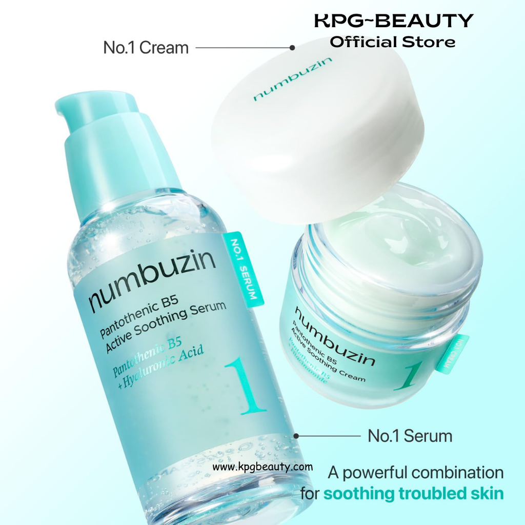 numbuzin No.1 Pantothenic B5 Active Soothing Cream | Remove sebum and skin troubles, Pantothenic acid, Korean Skincare Gift for Women | 2.70 fl oz Numbuzin