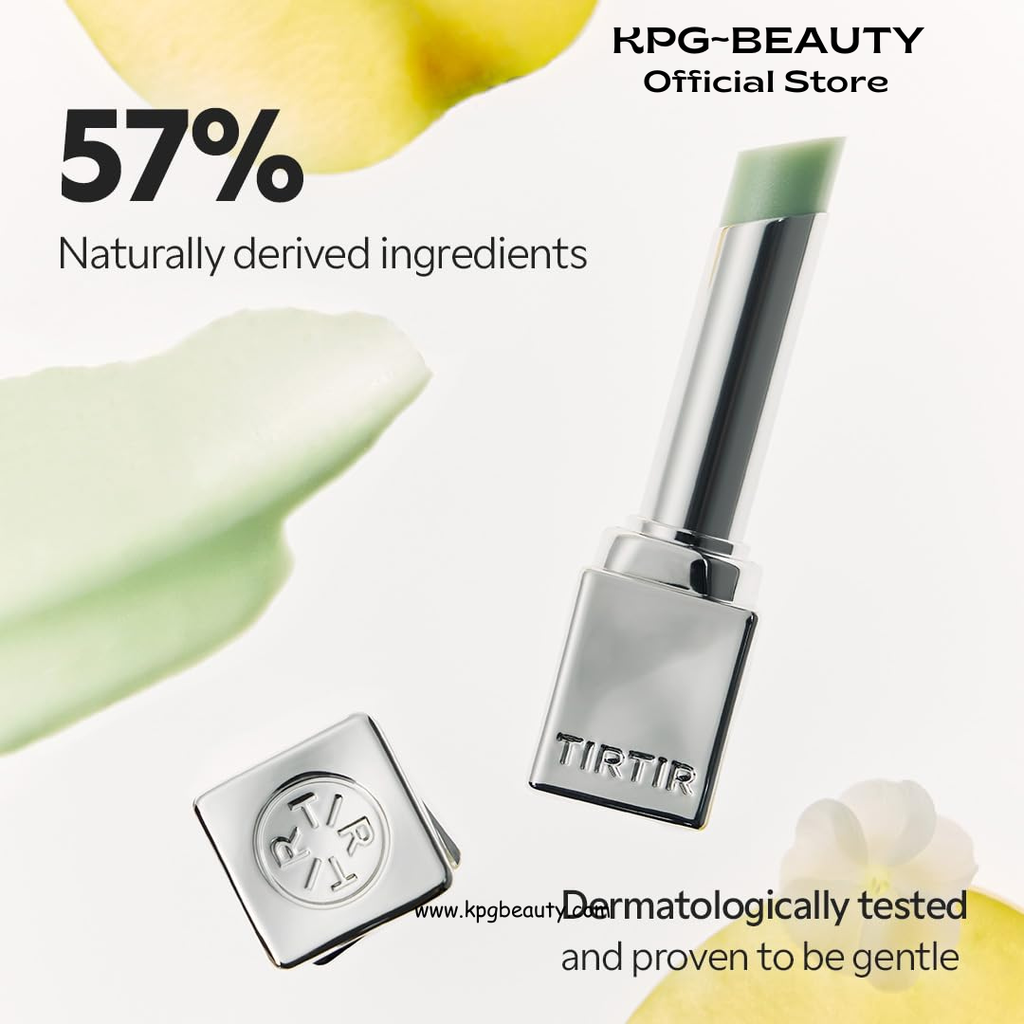 TIRTIR Water Mellow Lip Balm, 01 Icy Blue, 0.11 Fl Oz – pH Color Changing Organic Korean Lip Care, Lightweight Deep Hydration Lip Moisturizer for Women Men, Paraben Free TIRTIR
