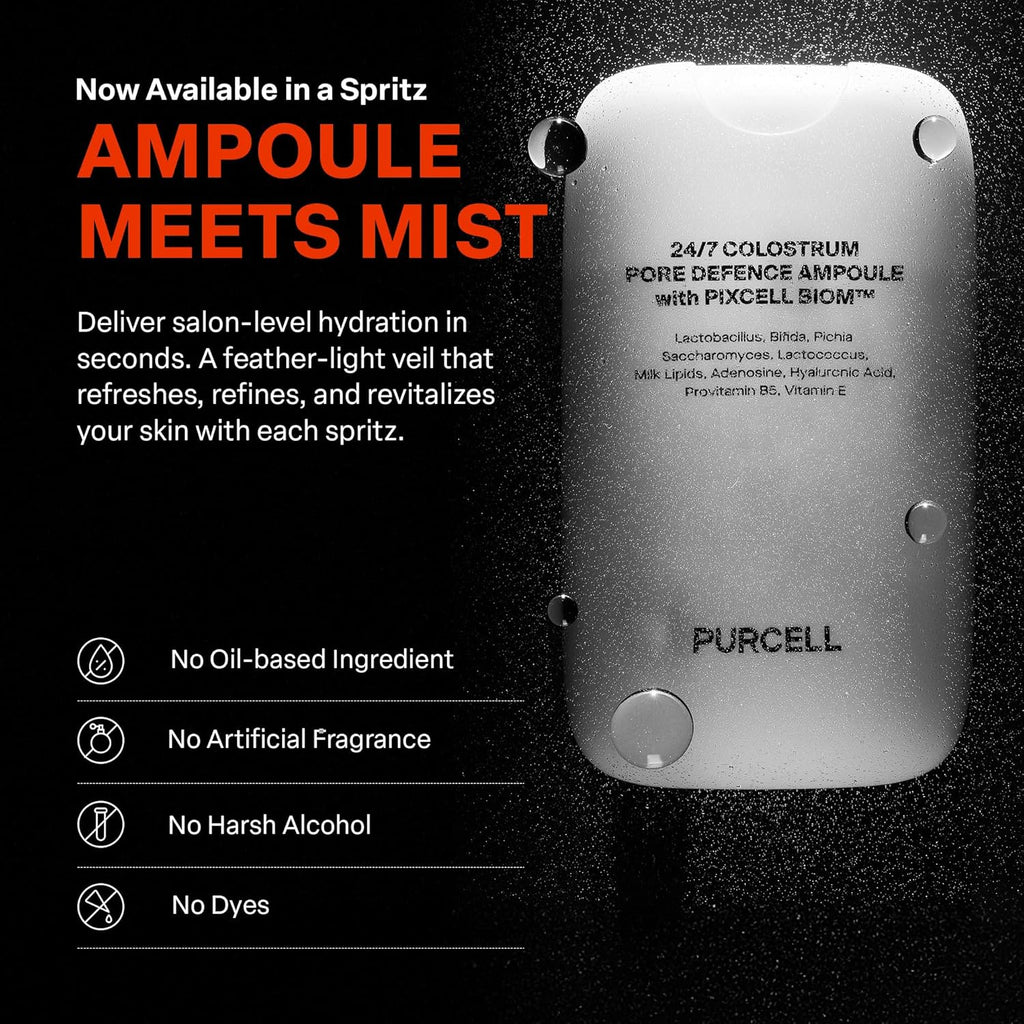 24/7 Colostrum Ampoule Mist - Glass skin with Long Hydration, Poreless Smooth Skin, Before & After Makeup, Hyaluronic Acid and Vitamin