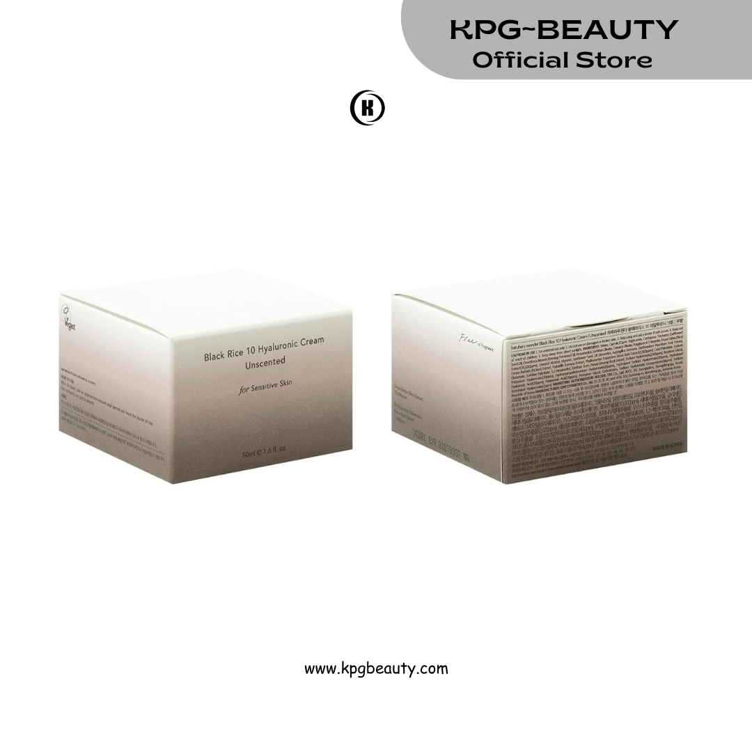 HARUHARU wonder Black Rice 10 Hyaluronic Cream Unscented, 1.6 fl oz, Vegan, Cruelty-Free, Korean Skincare 50 ML