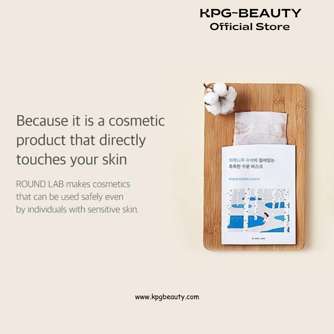 ROUND LAB Birch Moisturizing Sheet Mask | Hydration-locking and cooling mask sheet, Lightweight watery formula, No chemical additives (10ea) Round Lab