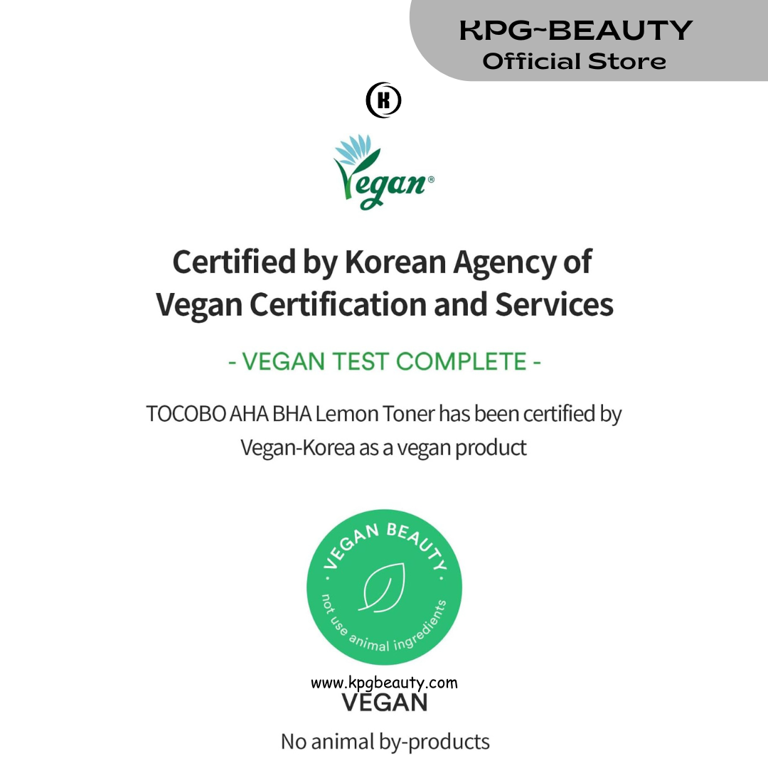 TOCOBO Korean Skincare AHA BHA Lemon Toner 150ml Tocobo