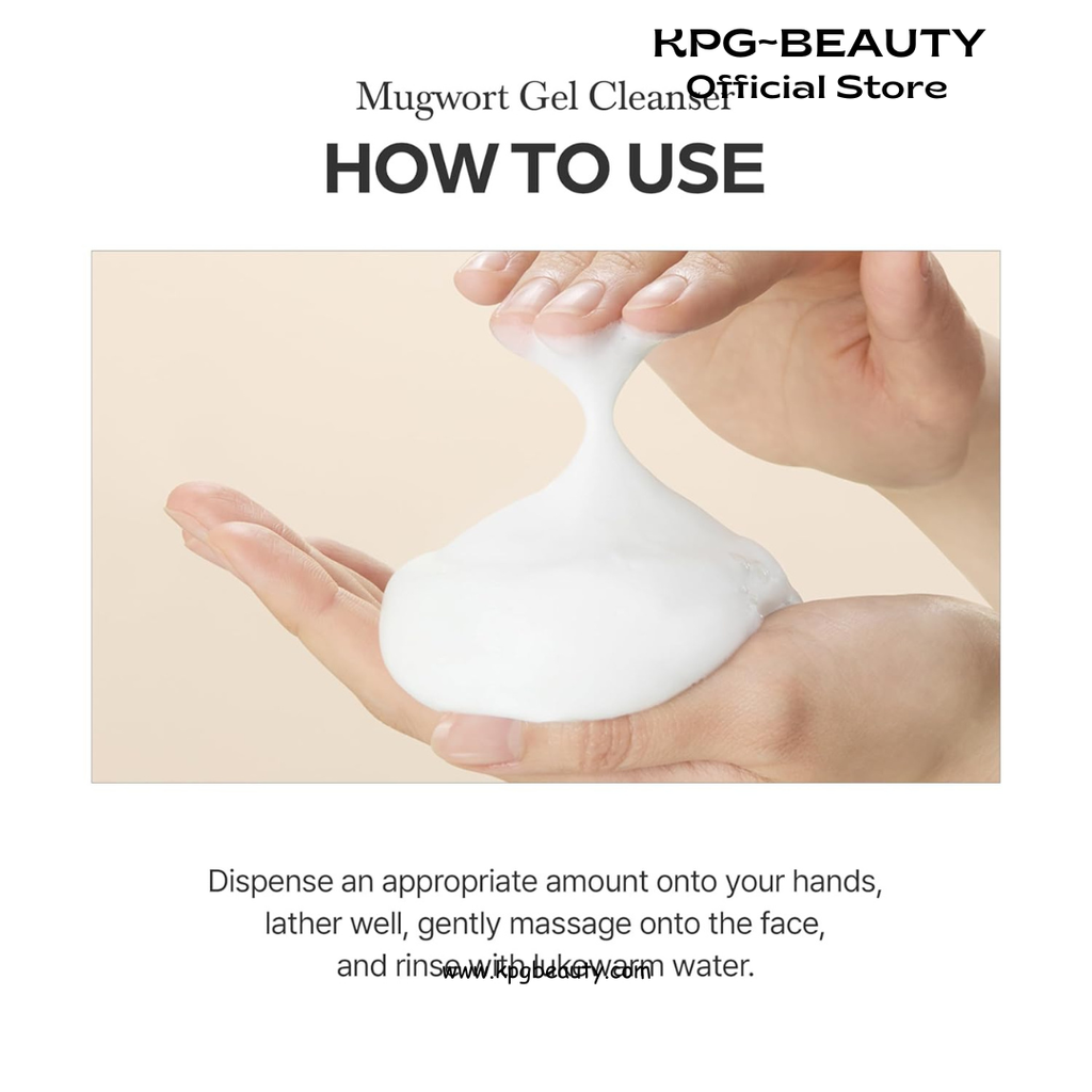I'm from Mugwort Gel Cleanser 150ml, Mugwort 60%, Calming, Soothing, Mild low pH Korean Face Wash for Sensitive Skin, Irritated Skin, Herbal, Hypoallergenic, Vegan IAM FROM