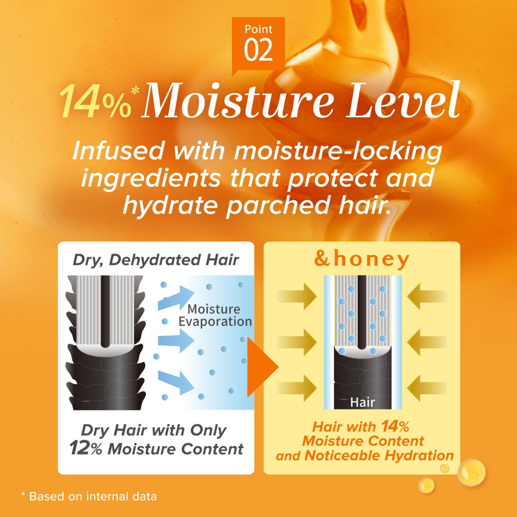 &honey Melty Moist Repair Shampoo & Conditioner Set 440ml + 450g KPG BEAUTY &honey